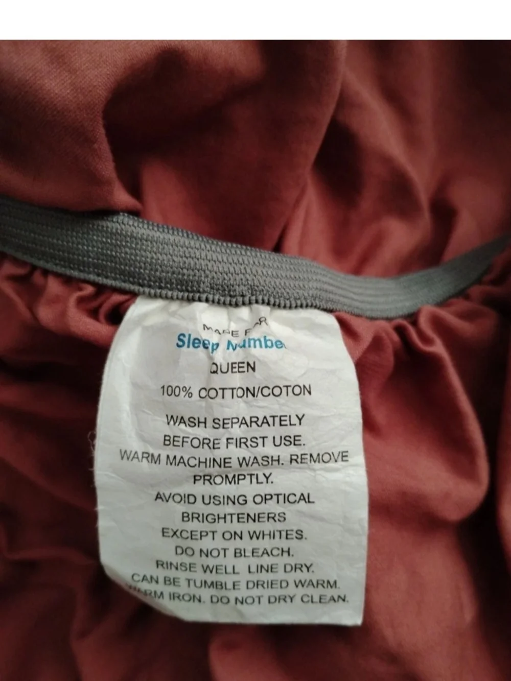 Sleep Number Queen Fitted Sheet SmartFit 100% Cotton Dusty Rose/Mauve Color